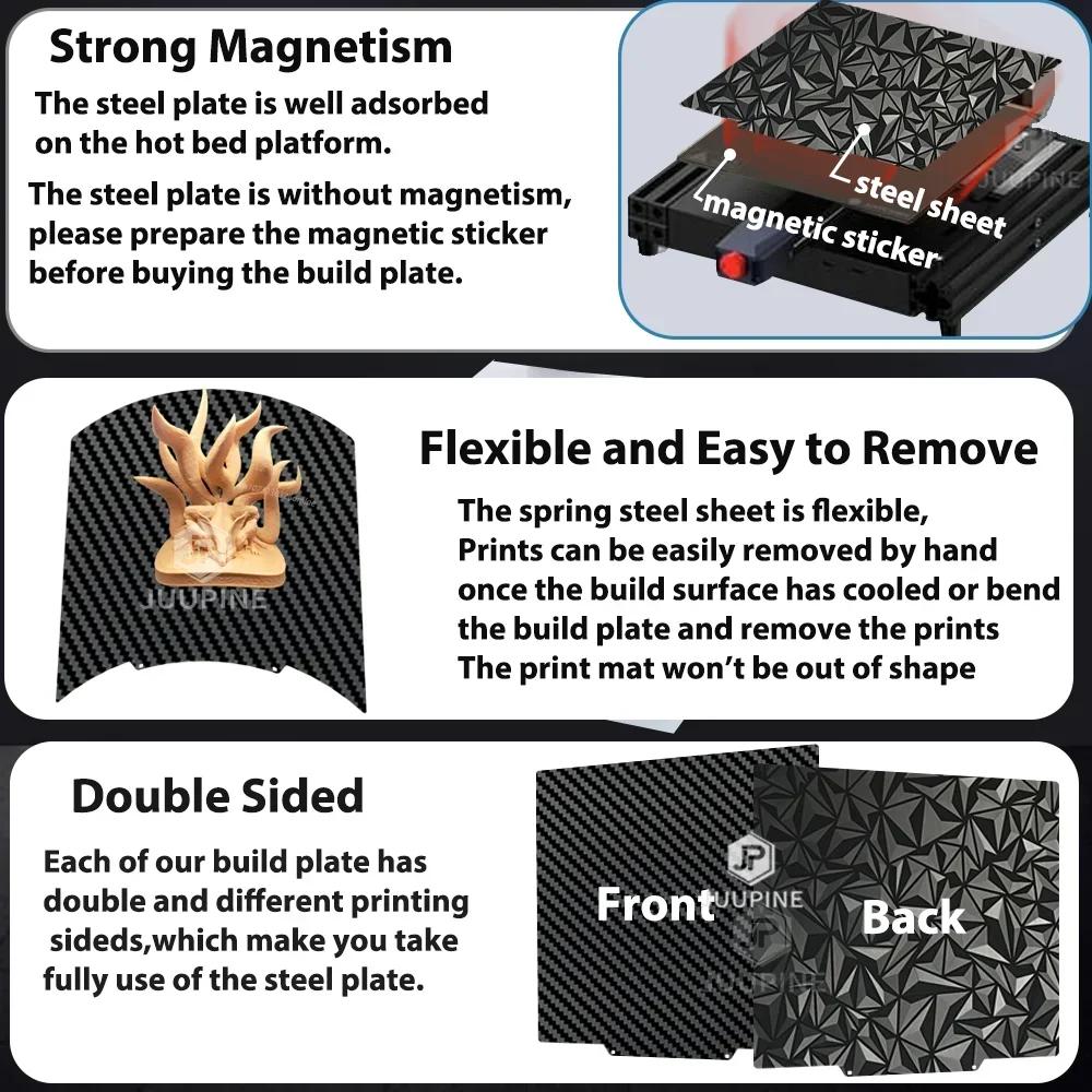 For Anycubic Kobra 2 Max Print Plate 430x430 Build Plate Strong Adhesion Spring Steel Sheet Kobra 2 Max Accessories Heat Bed