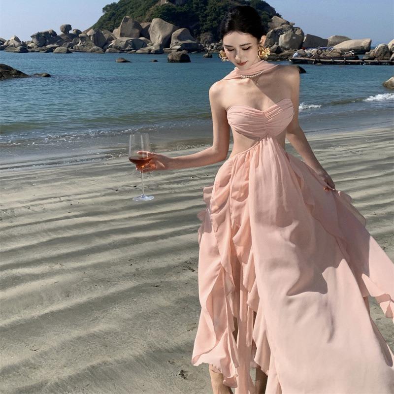 Seaside Photo Wear Hainan Holiday Beach Skirt Temperament Super Fairy Long Skirt Birthday Dress