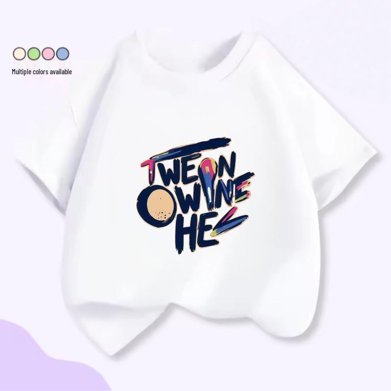 Children s Unisex Street Art Graffiti Print Short Sleeve Summer T-shirt 130 cm белый