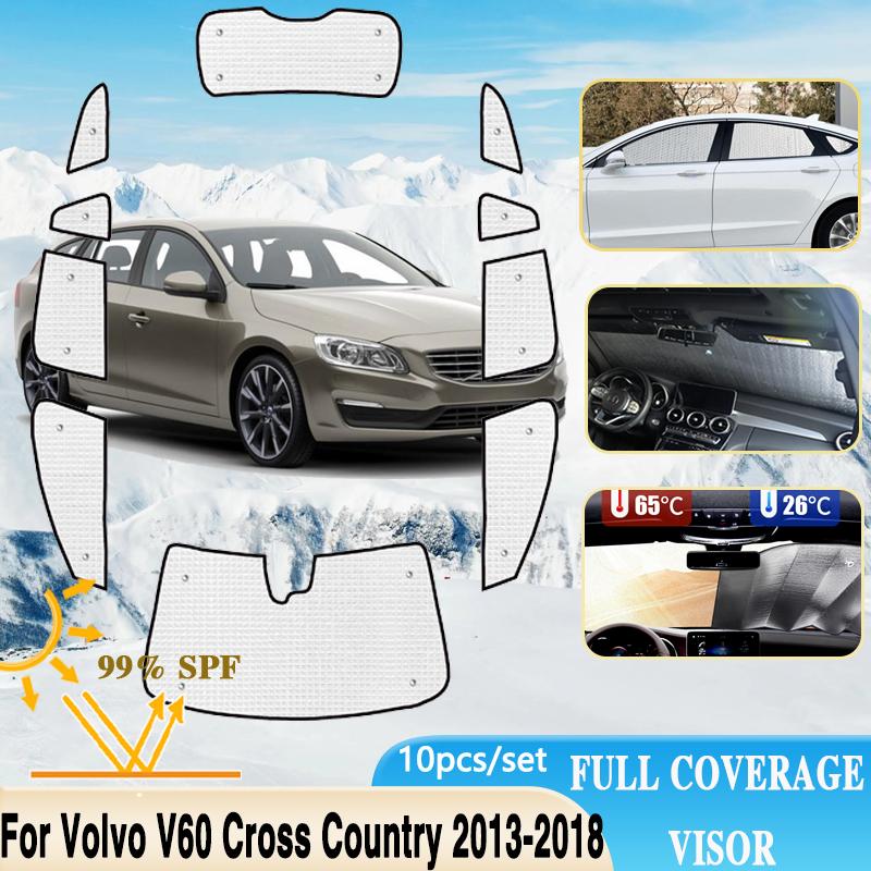 

Солнцезащитные козырьки с полным покрытием для Volvo V60 Cross Country 2013 ~ 2018 Лобовое стекло Солнцезащитное УФ-излучение Козырек Автомобильные аксессуары 2014 2015