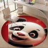 1 Stück Panda Lächeln Büro Runder Teppich, Matte Geeignet für Büro, Unter Bürostühlen Schlafzimmer Wohnzimmer Heimdekoration, Zimmerdeko