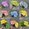 Simulation 5 Heads French Hydrangeas Branch Silk Fake Flowers Restaurant Decoration Champagne Hydrangea Artificial Flower
