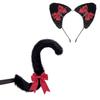 Themed Party Ear Headband with Soft Plush Texture, Ribbon Detail and Hanging Charm for Costume Styling and Photos