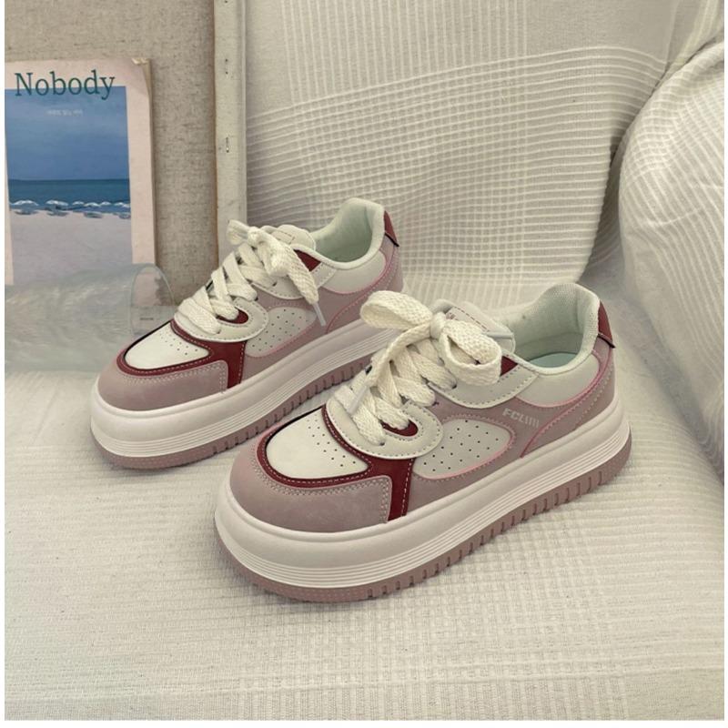 White Shoes Women's Thick Soled Spring and Autumn Casual Sports Shoes