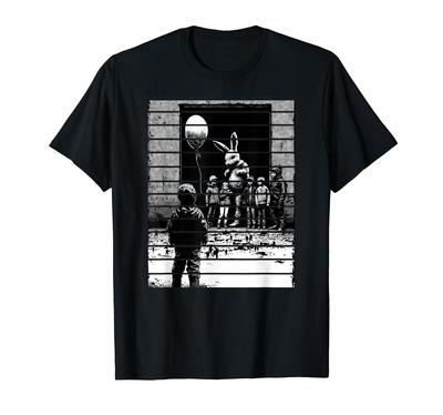 Monochrome Retro, Urban Easter Rabbit - Vintage Art T-Shirt