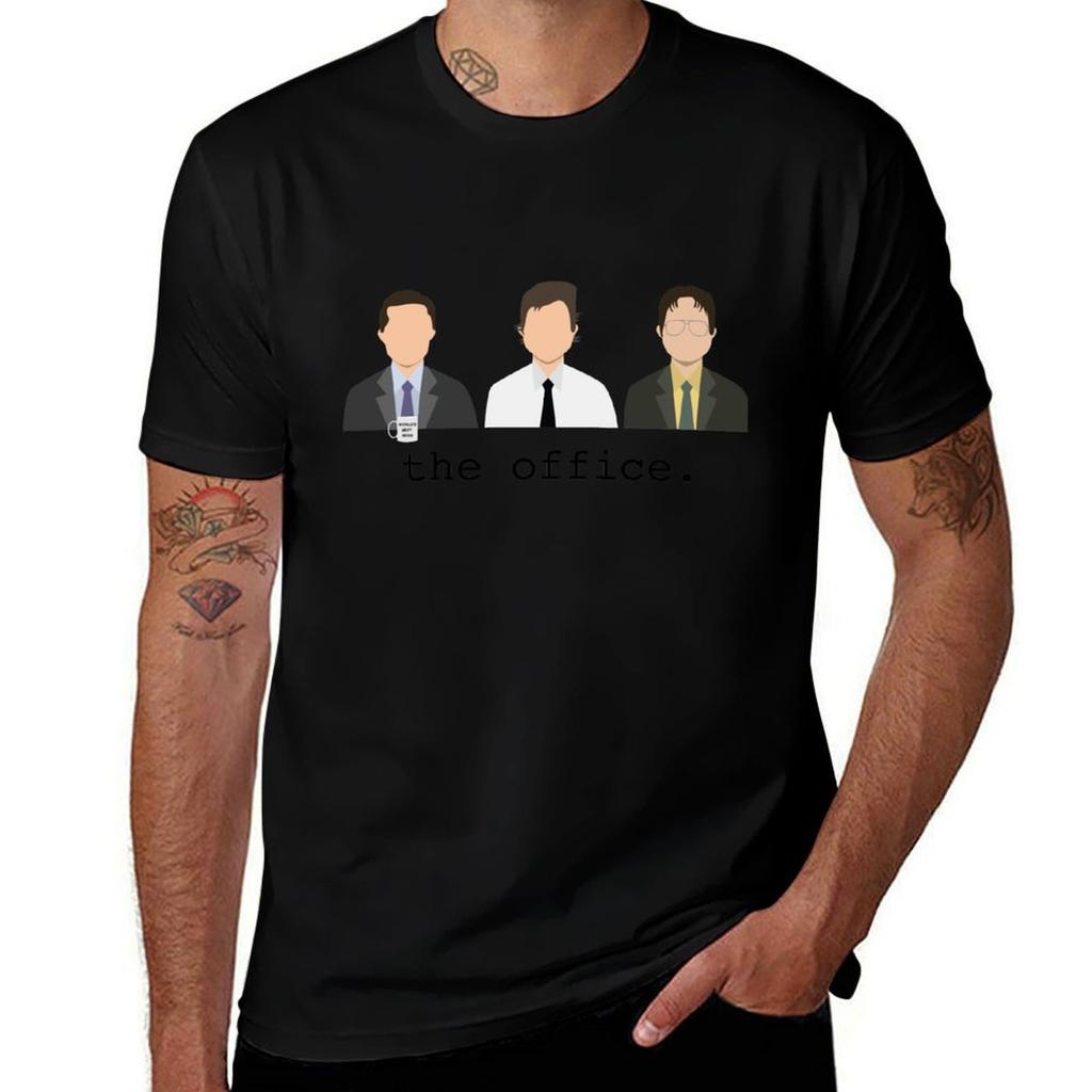 Jim Dwight Michael The Office Tshirt Retro Style Print Casual Top
