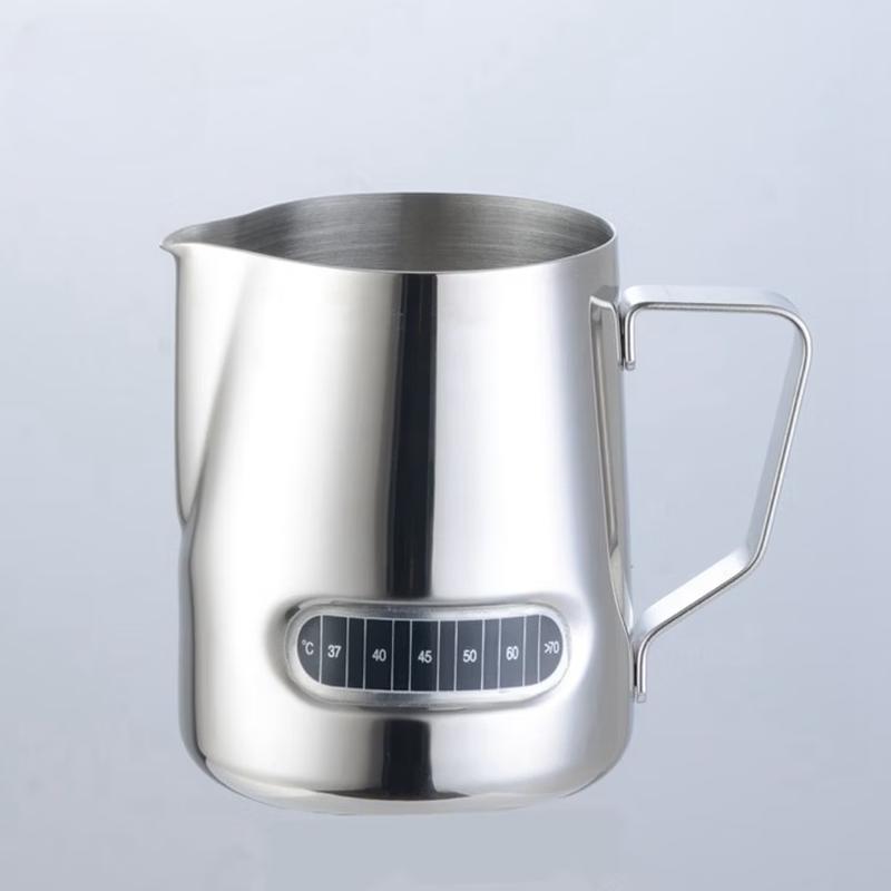 TLXT 350ml Stainless Steel Latte Art Pitcher with Temperature Sticker
