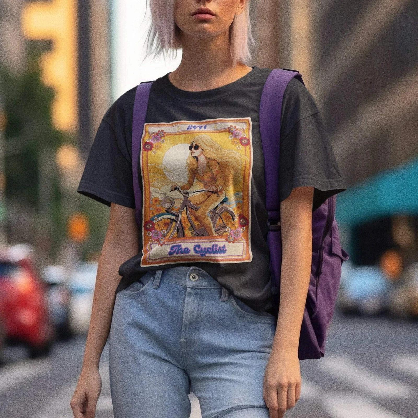 The Cyclist Tarot Card Shirt, Bicyclist L