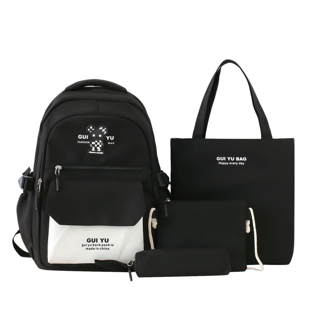 Four-piece Suit Schoolbag for Girls Elementary School Students Backpack Junior High School Students Fresh College Style Backpack