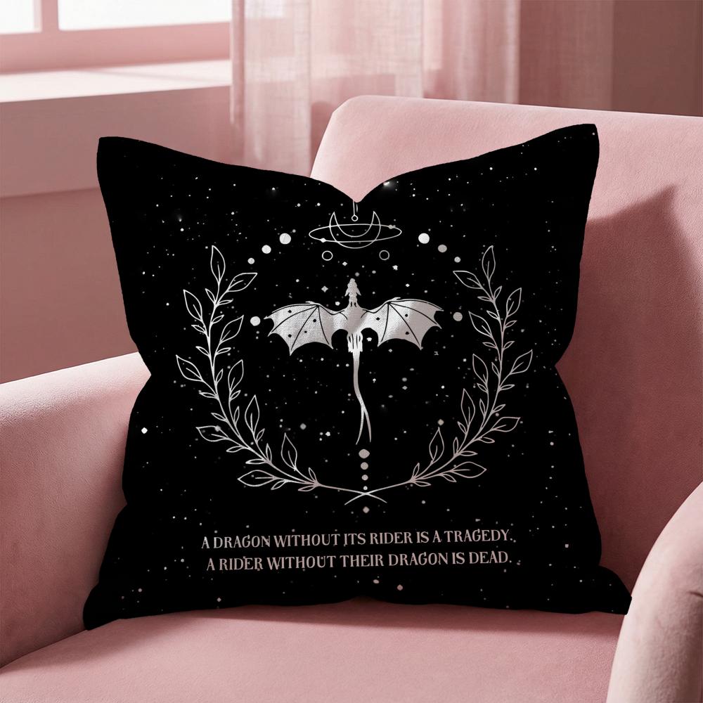 F-Fourth W-Wing Dragon Cushion Cover Multi-Scene Pillow Cover for Home & Car - Reversible, Soft & Durable for Daily Use