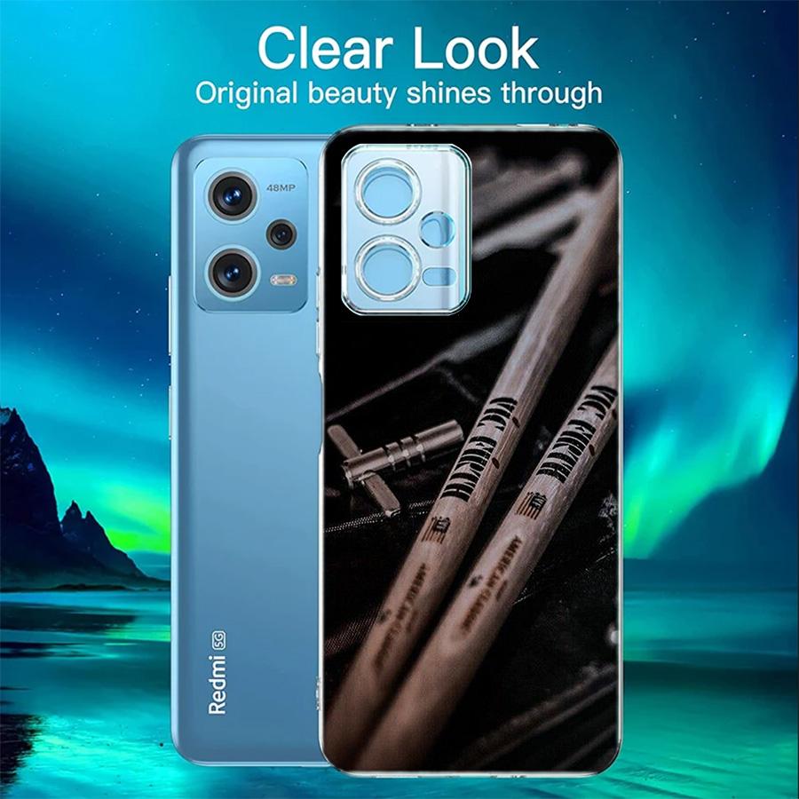 Drum Drummer Music Dj Phone Case For Redmi 12 13C 12C 15C 9 10 10C Note 13 Pro Plus 14 15 Pro 9T 9C 9A TPU Soft Cover Clear Cell