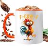 Funny F-Caw-F Chicken Coffee Mug 350ml Novelty Ceramic Rooster Coffee Mugs Tea Cup For Men Women Friends Chicken Lovers