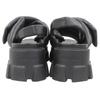 Prada 1X123N Monolith Gepolsterte Nappa-Ledersandalen, Damen, Schwarz, Größe 39 1/2 Schuhe 39 1/2 schwarzGebraucht