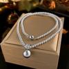 Schmuck Schmuck Perlen Set High-End Zirkon Prinzessin Diana Mit Halskette Ohrringe Damen