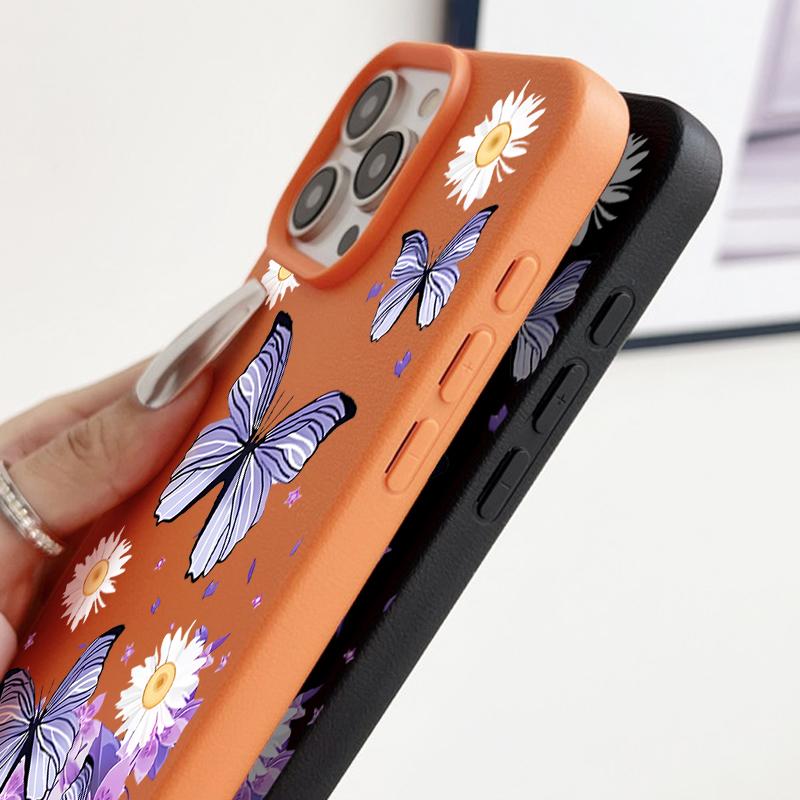Cartoon Butterfly Flower Case For iPhone 16 Pro Max 15 14 13 12 11 Shockproof Slim Soft Silicone Case Cover