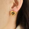 French Retro Niche Design Glass Stone Tiger'S Eye Stone Love Jewelry Set Women'S Simple High-End Clavicle Neck Chain