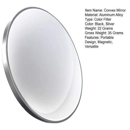 Magnetic Convex Mirror for Smartphone Selfie Vlog Strong Magnetic Adsorption Easy To Use Ultra-thin Design 2.3-Inch Selfie Mirror