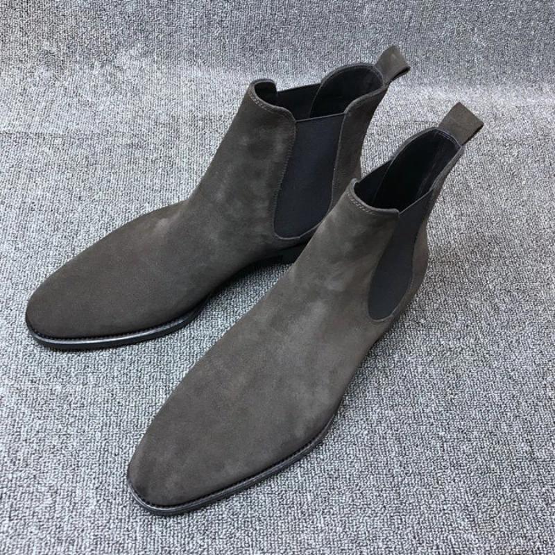 Men's Chelsea Boots 2025 New Small Square Head Men's Shoes Versatile Fashion Men's Short Boots Ankle Boots