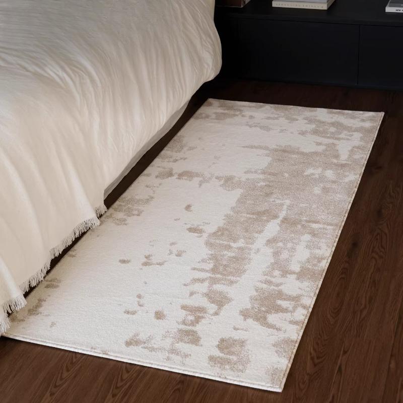 Minimalism Carpets for Living Room Cream Style Bedroom Decor Carpet Plush Stripe Bedside Rug Fluffy Soft Home Thicken Floor Mat
