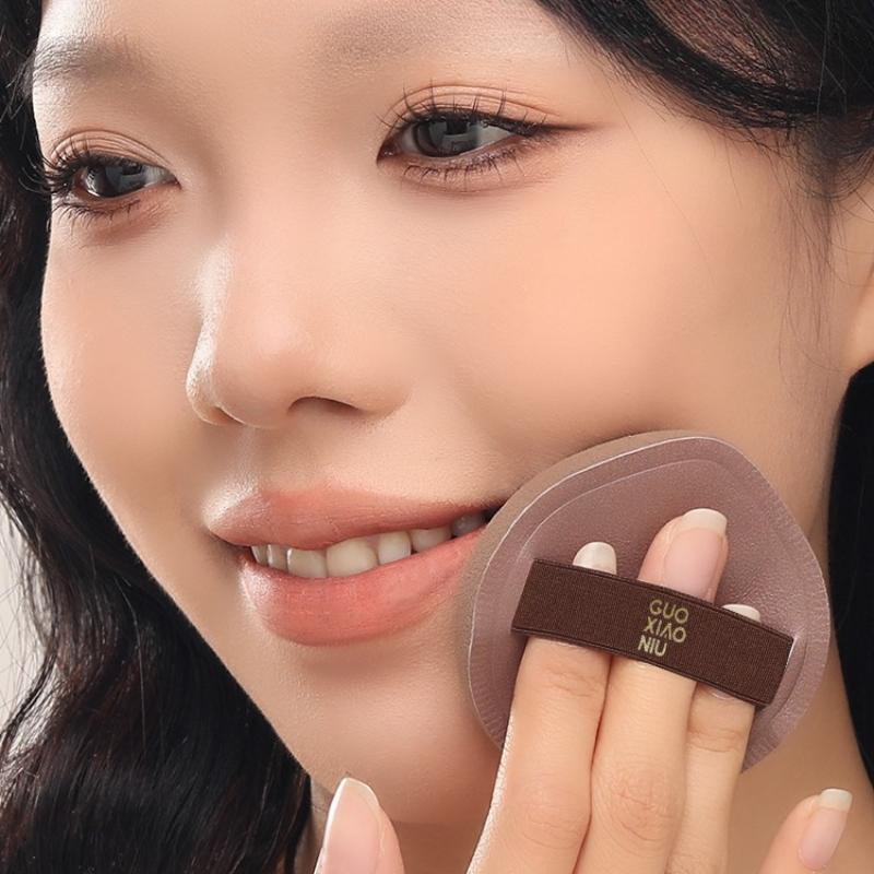 GUOXIAONIU Chocolate Makeup Sponge Super Soft Drop Shape Makeup Powder Puffs Wet Dry Makeup Sponge -Quickly Apply Cosmetic Tool