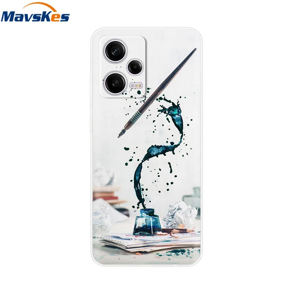 For Redmi Note 12 Pro Case Note12 Pro Cover Printed Silicone Phone Cover for Coque Xiaomi Redmi Note 12 Pro 5G Phone Case Funda