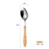 304 Stainless Steel Ash Wooden Handle Western Food Steak Knife Fork Spoon Retro Stainless Steel Tableware Four-piece Set