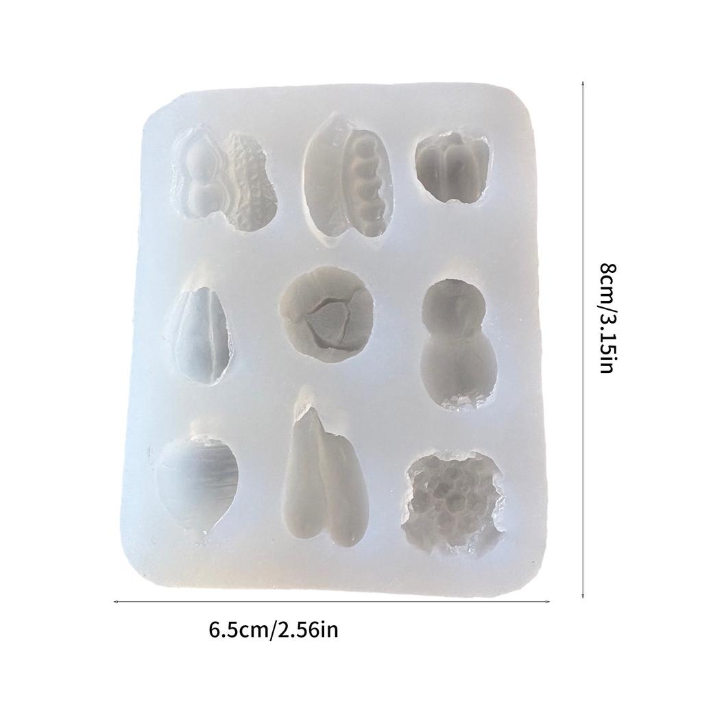 Food Grade Silicone Fruit Vegetable Resin Mold Crafting Supplies for Jewelry Soap Candle Making with Detachable Design