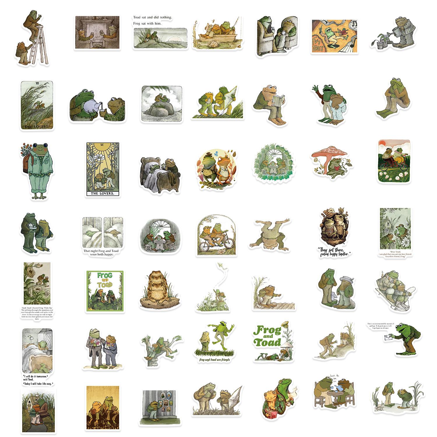 

50 Frog and Toad Graffiti Stickers Decorate Guitar Laptop Suitcase DIY Waterproof Stickers