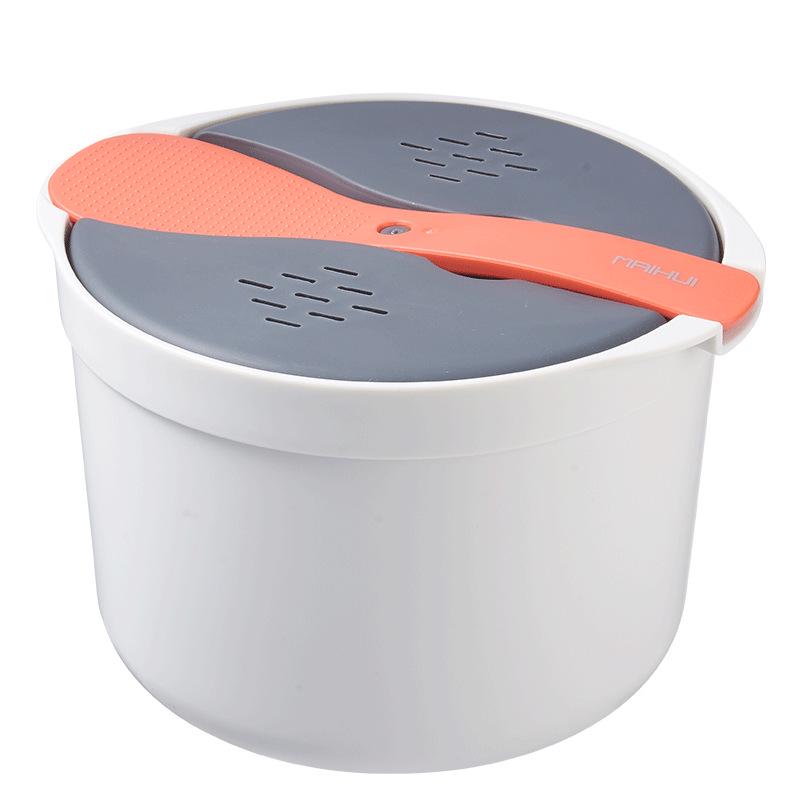 

Large Capacity Office Lunch Box with Rice Spoon & Steamer for Heating and Cooking