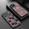 Thin Ring Magnetic For Magsafe Case For iPhone 17 Pro Max Case iPhone 16 15 14 13 Pro Max 17E Cherry Bowknots Print Hybrid TPU+PC Matte Cover