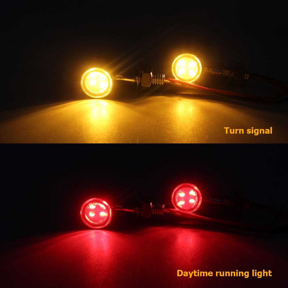 8mm Motorcycle Accessories LED Turn Signal Light Bullet Indicator Amber Flashing Lamp For Harley Kawasaki Yamaha Clignotants Led