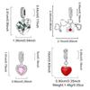 Kupfer Süßes Liebesherz Rosa Anhänger Perlen Charms Kompatibel Mit DIY Armbänder Halsketten Basteln Geschenk Hohe Qualität Modeschmuck