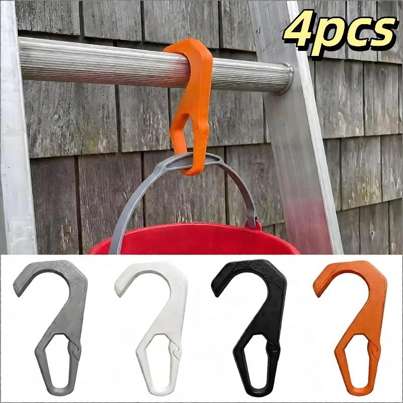 1/4Pcs Heavy Duty Ladder Paint Bucket Hook Fixed Hanging Wall Mount Painting Secure Clip Tool Hands Free Non Slip
