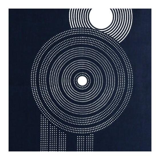 Somen Anbo Tenugui "En-En Sekitei" Hand-dyed 100% Cotton Tokuoka Made in Japan 35cm x 100cm