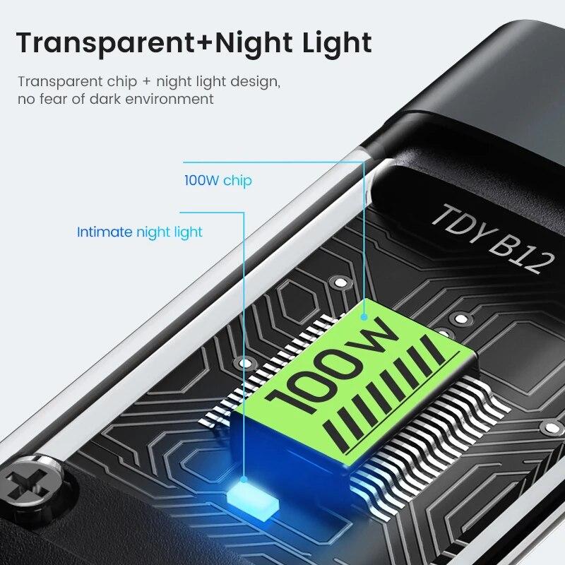 100W 5A 3 in 1 1,2 m Schnellladekabel Micro-USB Typ C Lightning-Kabel für iPhone Samsung Huawei Xiaomi Handy-Ladegerät USB C Datenkabel