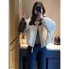 Korean Style Pleated Cotton Padded Short Jacket Women's 2025 Autumn/Winter Casual Warm Coat