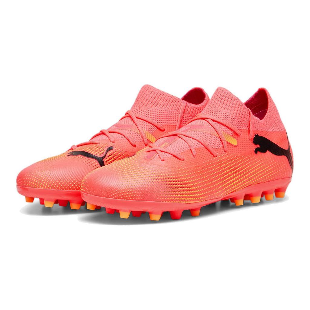 New PUMA FUTURE 7 MATCH Future 7 Match Cushioning, Wear Resistant Low Top Kids' Soccer Shoes Orange Red Kids' 107730-03