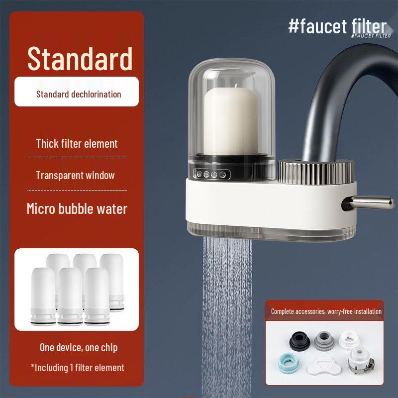 Purificator de apă pentru robinet de bucătărie, filtru de declorinare și rezistent la stropire