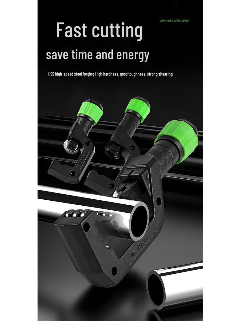 Pipe Cutter: Bearing Type for PVC, Stainless Steel, Copper - Manual, Durable Design