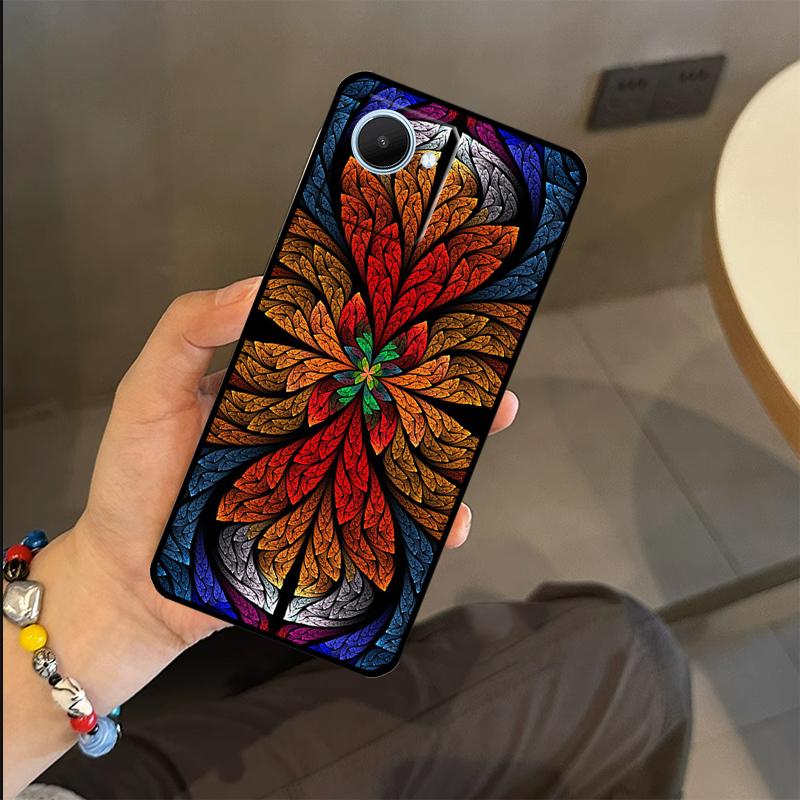 Vintage Ornament Case For Realme C63 C61 C55 C51 C53 C25 C65 C67 C71 C75 GT6 GT7 Pro 11 12 13 14 15 Pro Plus