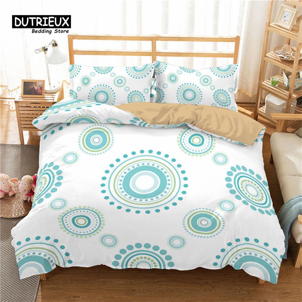 Bohemian Mandala Duvet Cover Set King Queen Size 2/3Pcs Hippie Bedding Set Polyester Indian Ethnic Floral Quilt Cover Pillowcase