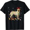 Labrador Dog Christmas Lights Funny Xmas Pajama Puppy Lover Gift Unisex T-Shirt