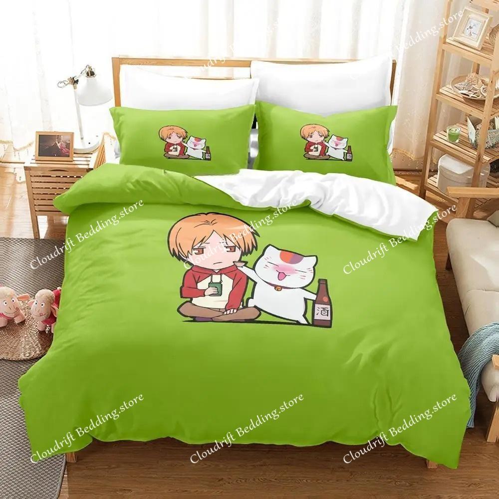 Anime Natsume's Book Of Friends Bedding Set Boys Girls Twin Queen King Size Duvet Cover Pillowcase Bed Boys Adult Home Textile
