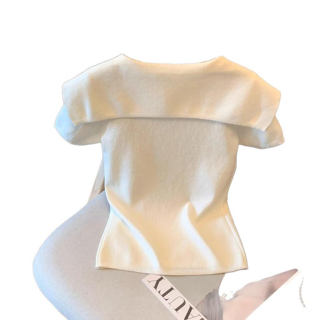 T-shirt grande taille à rayures marine et col montant, effet deux-pièces, haut tendance pour l'été