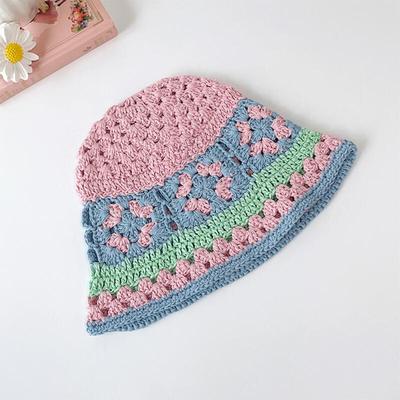 Niga's Cute Hat Flower Color Block Women's Bucket Hat