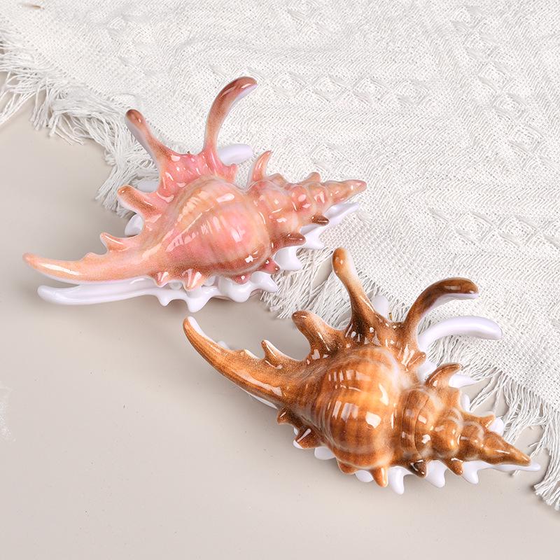 2025 UV Printed Conch Claw Clip: Summer Ocean Hair Accessory for Updo