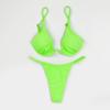 New Sexy European & American Solid Color Underwire Bikini Women's Swimsuit
