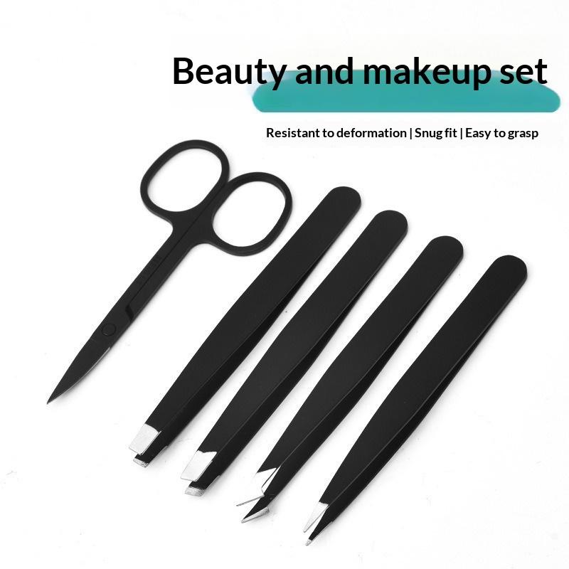Pinzetten-Set 4 Teile Professionelles Make-up-Werkzeug Edelstahl Geeignet für Augenbrauen Ausgezeichnete Präzision für das Gesicht