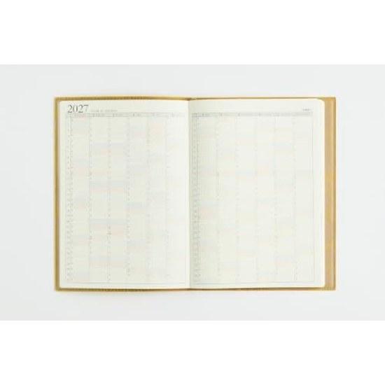 Takahashi Notebook 2027 A5 Weekly Desk Diary Casual 8 Mustard No. 438 (Starts December 2026)