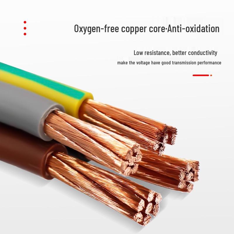 Pure Copper Core RVV2 Sheathed Cable - Three-Phase, 1.5-10mm², 3/4/5 Conductors